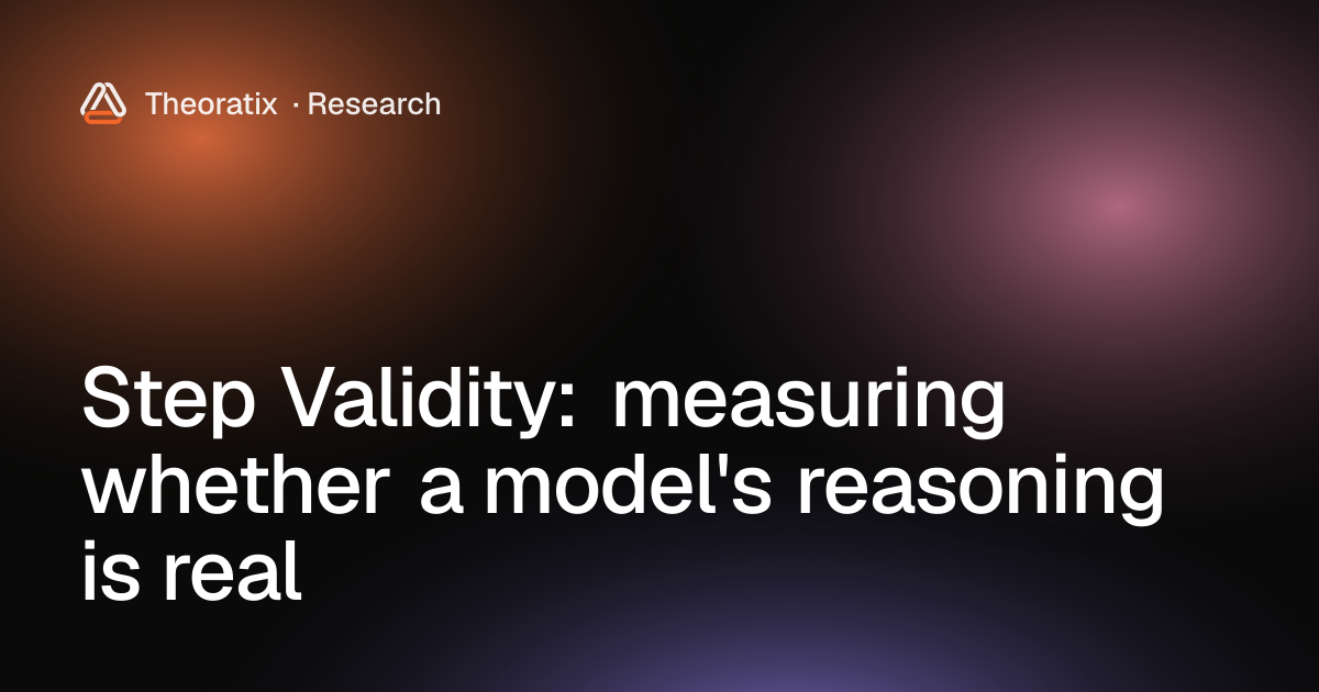 Cover art for Step Validity: measuring whether a model's reasoning is real